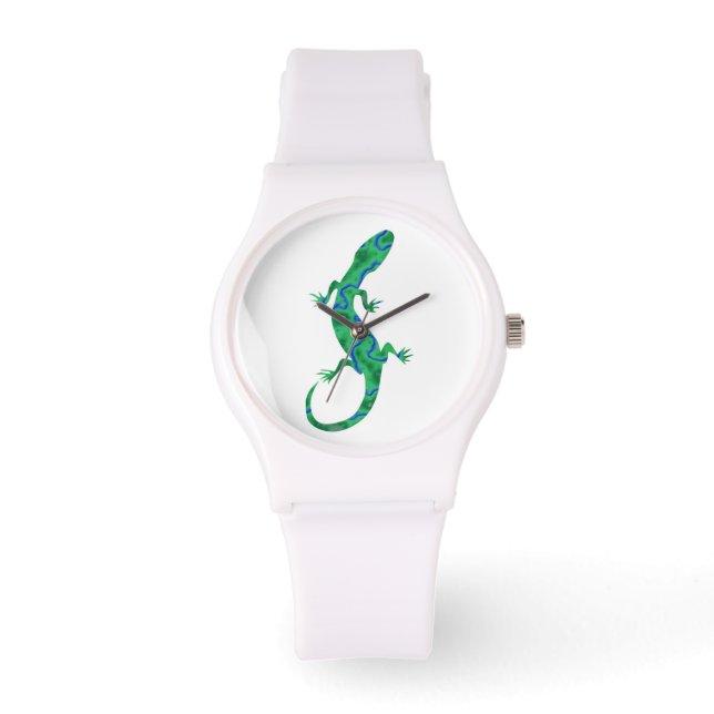 Grönt Gecko Armbandsur (Framsida)