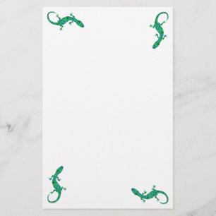 Grönt Gecko Brevpapper
