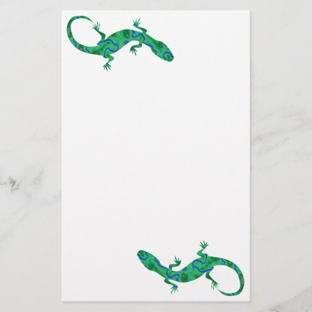 Grönt Gecko Brevpapper (Framsida)