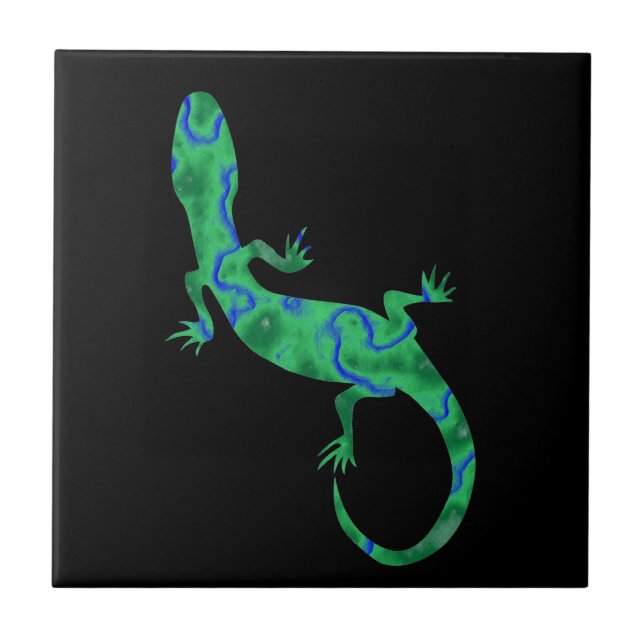 Grönt Gecko Kakelplatta (Framsidan)
