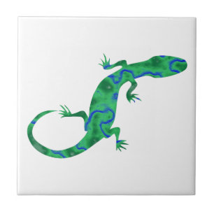 Grönt Gecko Kakelplatta