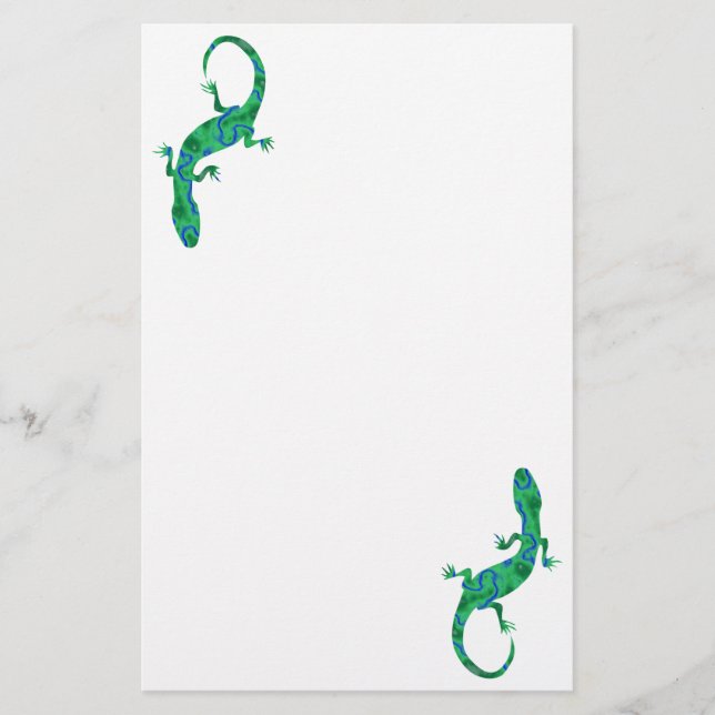 Grönt Gecko Magnetic Brevpapper (Framsida)