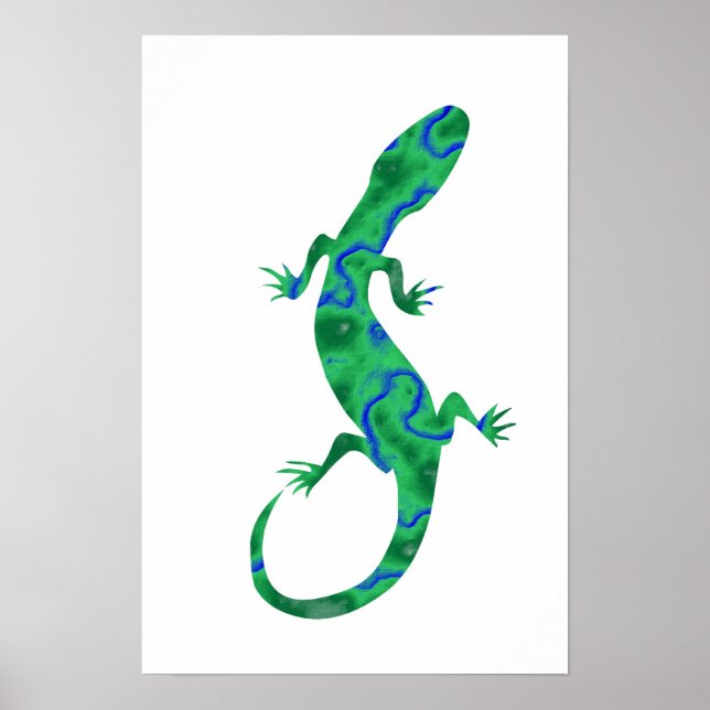 Grönt Gecko Poster (Framsidan)