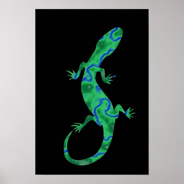 Grönt Gecko Poster (Framsidan)