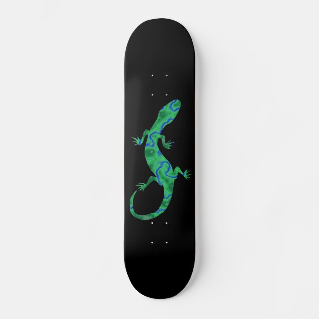 Grönt Gecko Skateboard Bräda 19,5 Cm (Framsida)