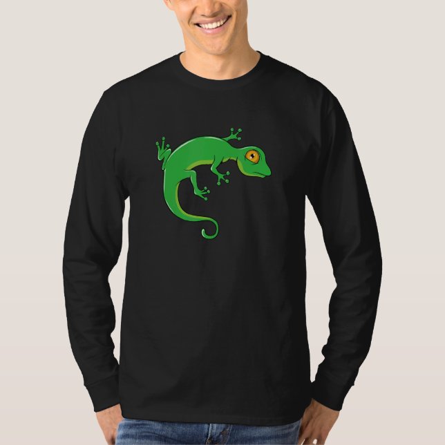 Grönt Gecko T Shirt (Framsida)