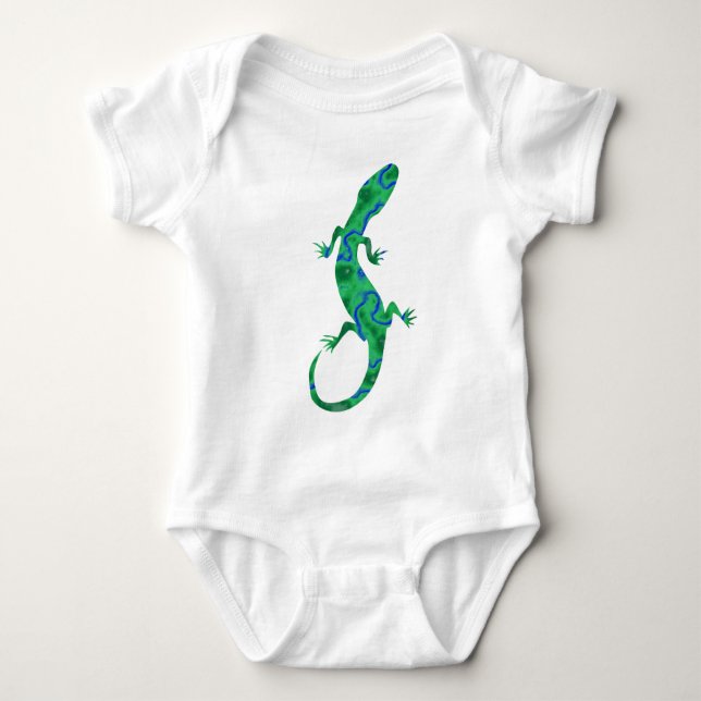 Grönt Gecko T Shirt (Framsida)
