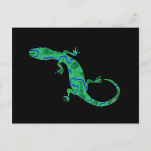 Grönt Gecko Vykort