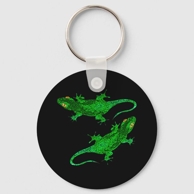 Grönt geckos nyckelring (Framsida)