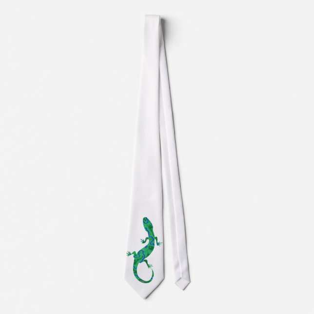 Grönt Geckos Slips (Framsida)
