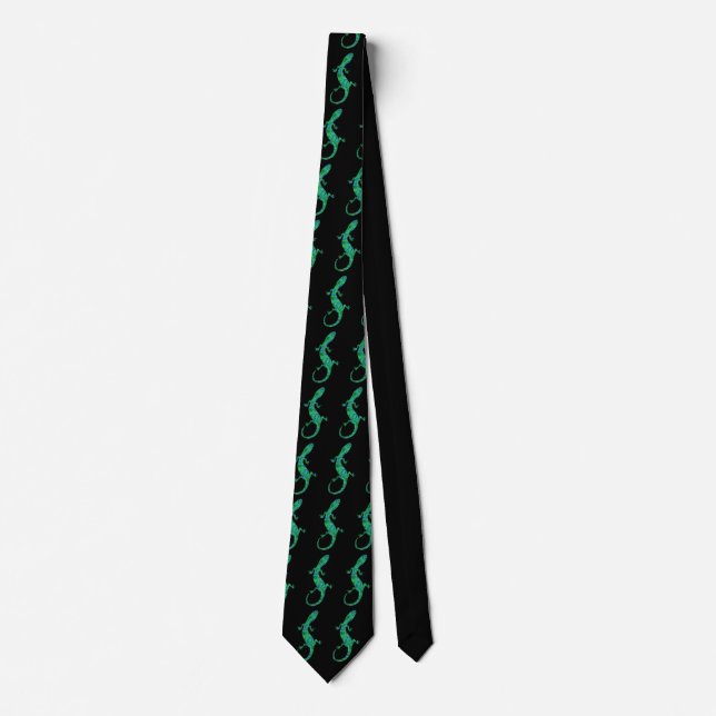 Grönt Geckos Slips (Framsida)