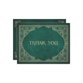 Grönt Geek Bok Bibliotek Literary Bröllop Tack Kort