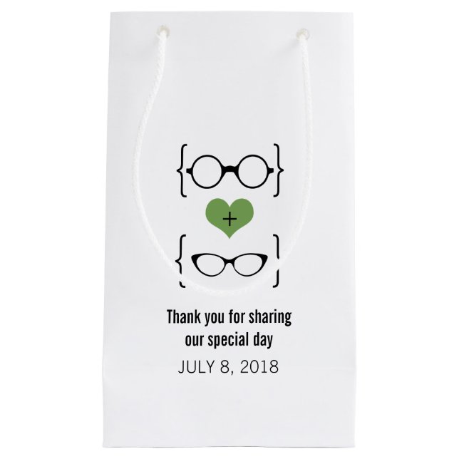 Grönt Geeky Glasses Gift Bag (Framsidan)