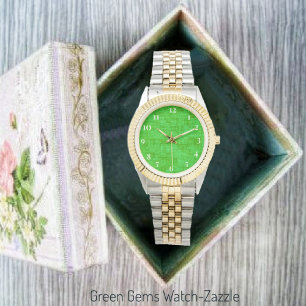 Grönt Gems Watch Armbandsur