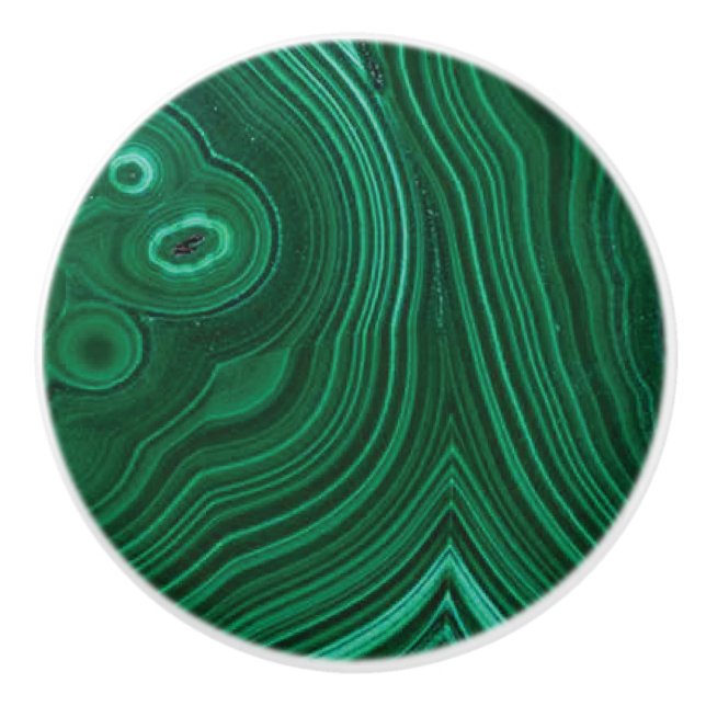 Grönt gemstone malachite   knopp (Framsidan)