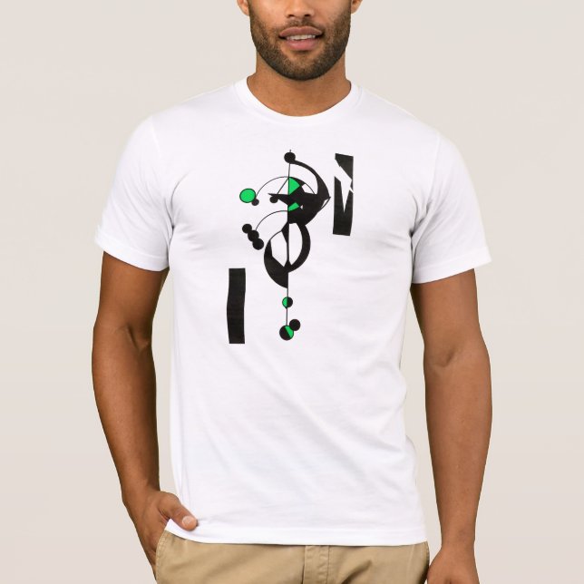 Grönt Geo Design Manar-Shirt T Shirt (Framsida)