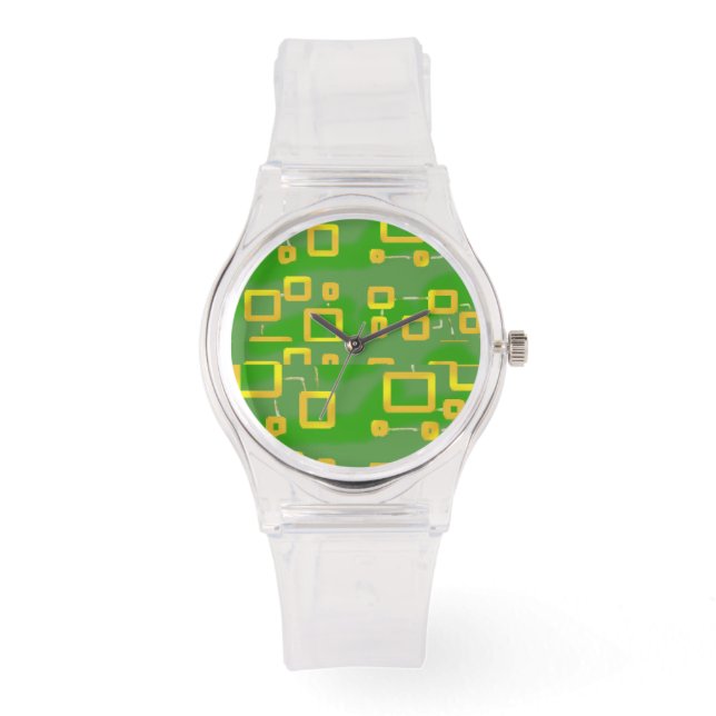 Grönt Geometric eWatch Watch Watch Armbandsur (Framsida)