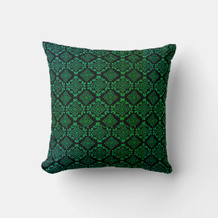 Grönt Geometric Mönster/indisk utskrift Kudde