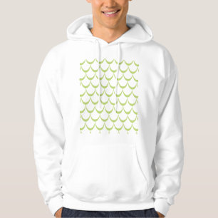 Grönt Geometric Scales Mönster Hoodie
