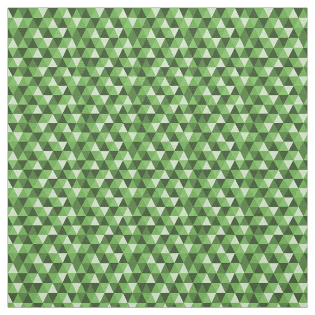 Grönt Geometric Triangles Mönster Fabric Tyg (Provkarta)