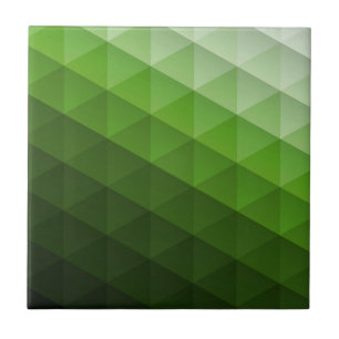 Grönt geometriskt Trangle mönster Kakelplatta