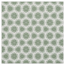 Grönt Geometry Mandala Tyg