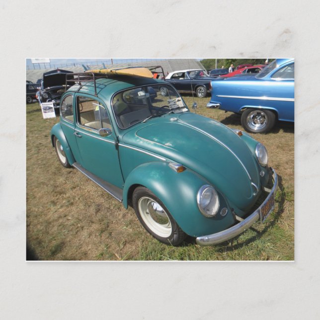 Grönt Germanic Sedan Vykort (Framsida)
