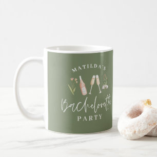 Grönt gigantisk modern dryckes bachelorette-partej kaffemugg