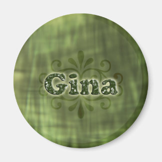 Grönt Gina Magnet