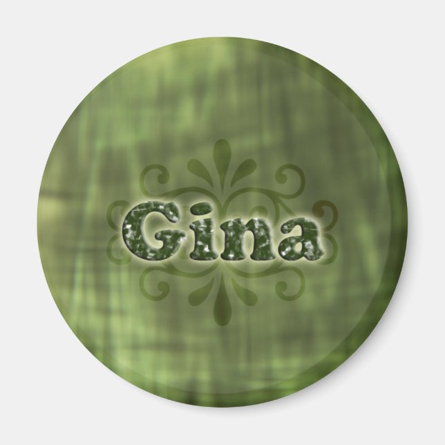 Grönt Gina Magnet (Framsidan)