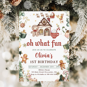 Grönt Gingerbröd Julkookies Födelsedag Inbjudningar