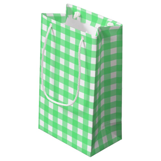 Grönt gingham (Baksidan Vinklad)