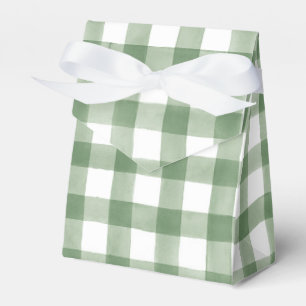 Grönt Gingham Baby Shower Presentaskar