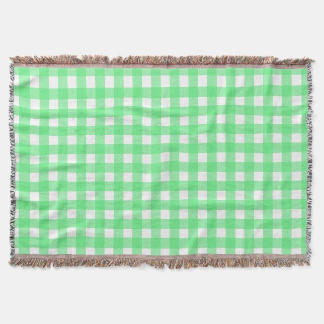 Grönt gingham filt (Framsidan)