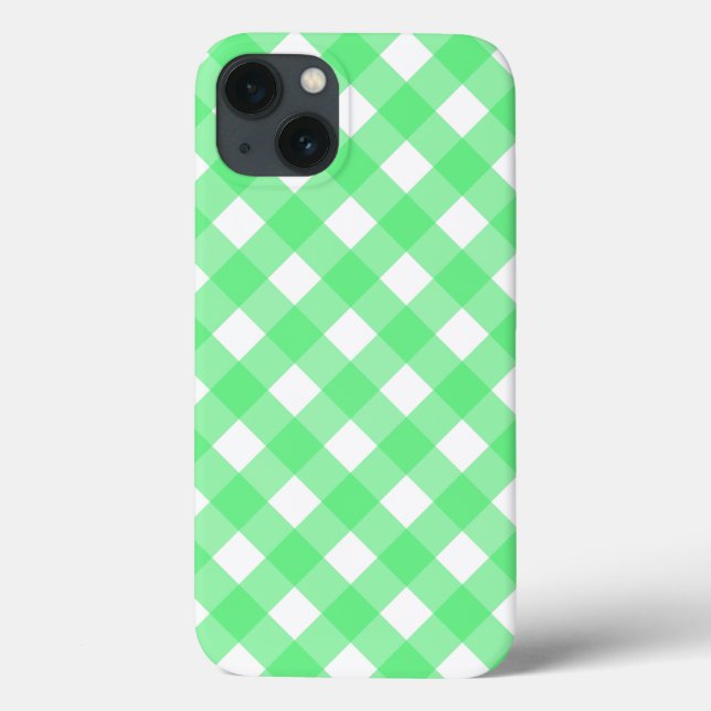 Grönt gingham Fodral-Mate iphone case (Baksida)