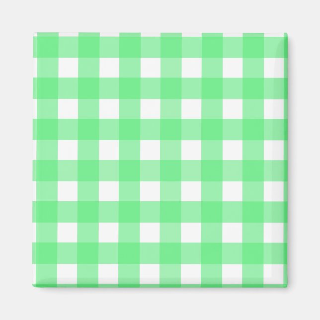Grönt gingham magnet (Framsidan)
