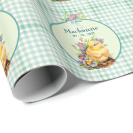 Grönt Gingham Personlig Birthday Presentpapper