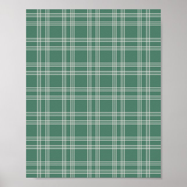 Grönt Gingham Poster (Framsidan)