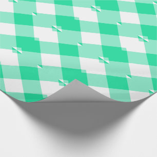 Grönt Gingham Presentpapper