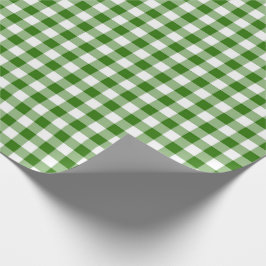 Grönt Gingham Presentpapper