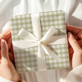 Grönt Gingham Presentpapper