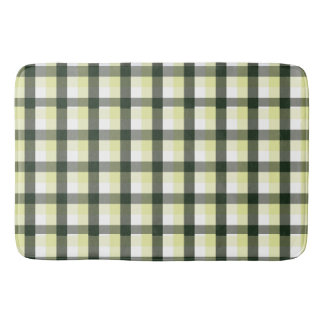 Grönt gingham-rutigt mönster badrumsmatta