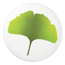 Grönt Ginko Löv knob