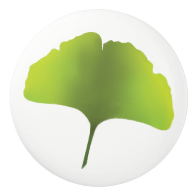Grönt Ginko Löv knob Knopp (Framsidan)