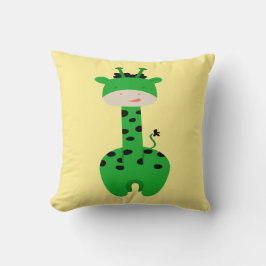 Grönt Giraffe Pillow Kudde
