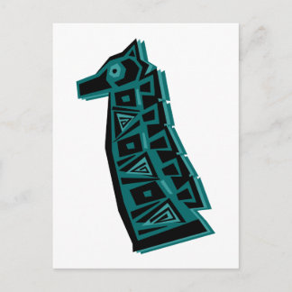 Grönt Giraffe Vykort