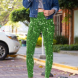 Grönt Glam Glitter Gnistra St. Patrick's Day Leggings<br><div class="desc">Den här designen kan vara personlig om du väljer Redigera design. Du kan också överföra till andra objekt. Kontakta mig på colorflowcreations@gmail.com eller använda alternativet chatta överst på sidan om du vill ha den här designen på en annan produkt eller behöver hjälp med den här designen. Glitter-utseendet simuleras. Se mer...</div>
