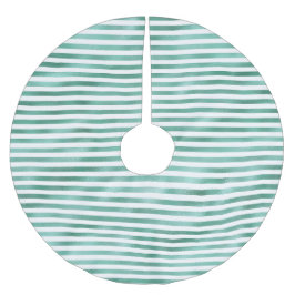 Grönt Glam White Rand Julgransmatta Borstad Polyester