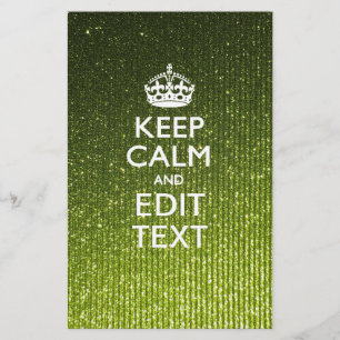 Grönt Glamour Lugn Din Text Brevpapper