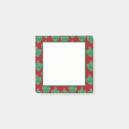Grönt Glas Ornaments - Red Notes Post-it Block